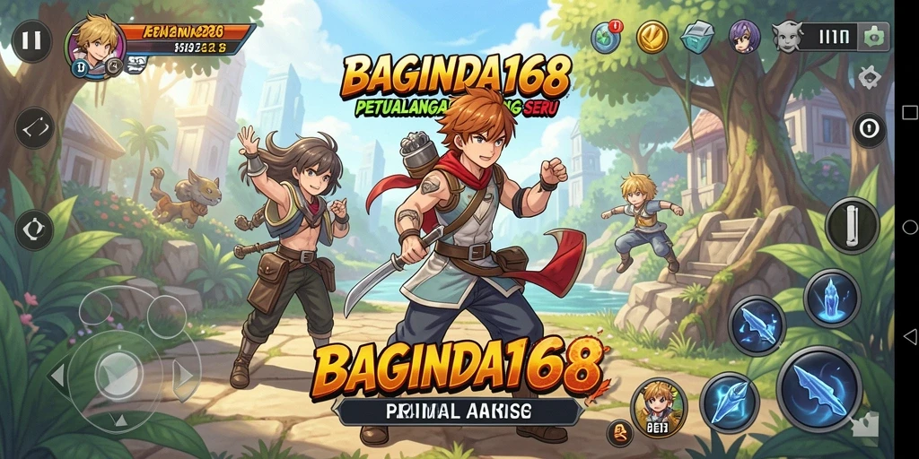 Tampilan gameplay seru dari BAGINDA168 dalam dunia anime.