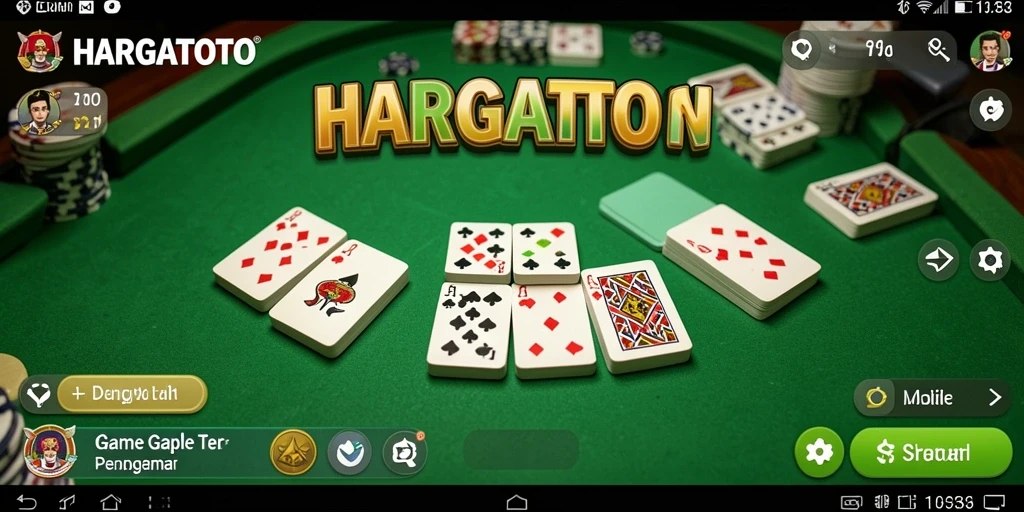 Screenshot gameplay HARGATOTO menampilkan aksi seru permainan Gaple.