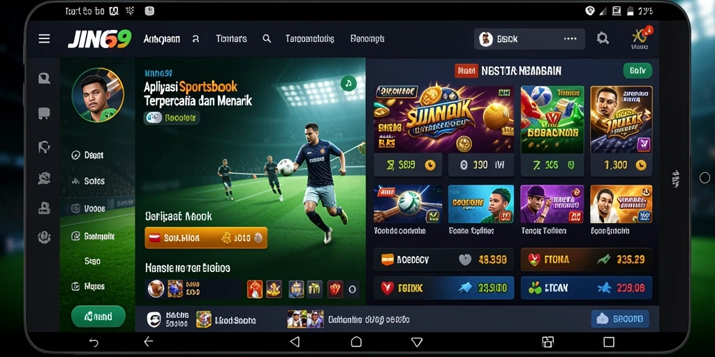 Tampilan menarik saat bermain taruhan olahraga di JIN69.