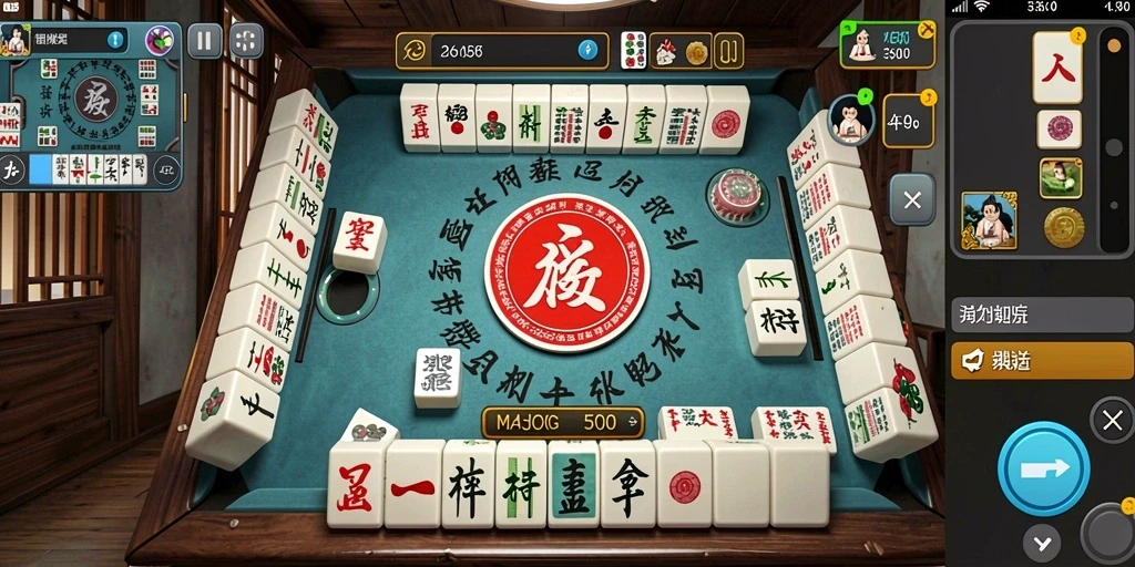 Tangkapan layar gameplay <strong>MAHJONG500</strong> menampilkan keseruan mencocokkan ubin.