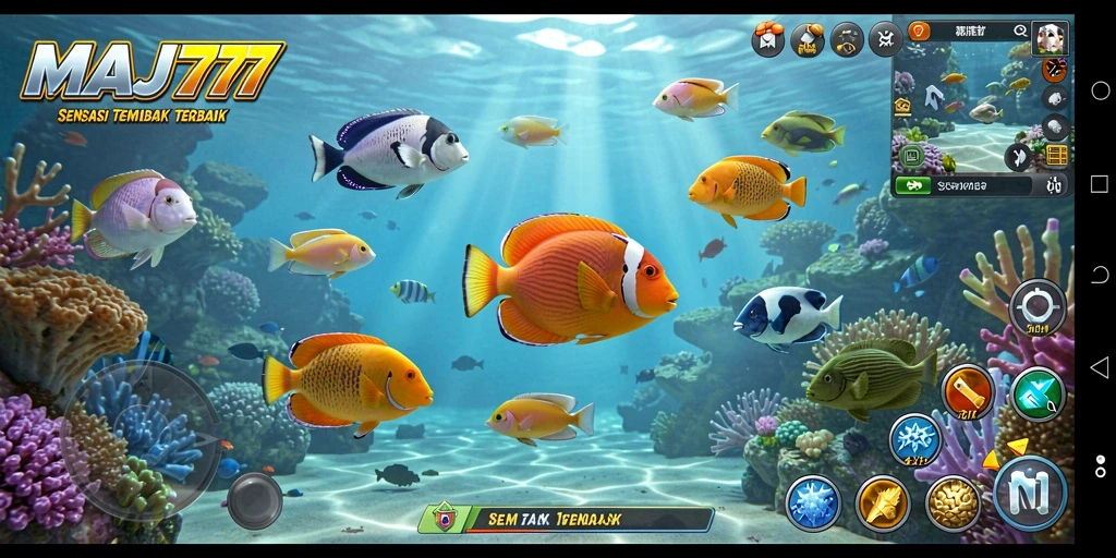 Tangkapan menakjubkan di dunia laut MAJ777, gameplay Tembak Ikan seru.