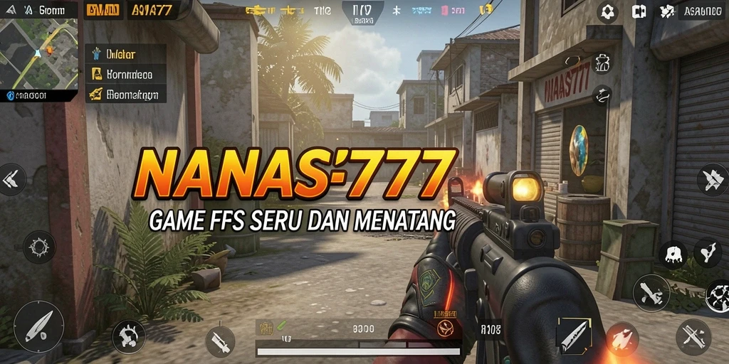 Screenshot gameplay NANAS777 menunjukkan aksi tembak-menembak yang intens.