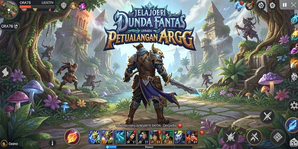 Screenshot gameplay ORA78 menunjukkan pertempuran seru dan grafis menawan.