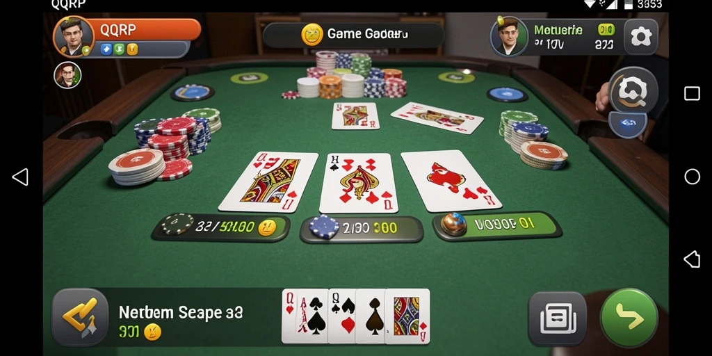 Tampilan gameplay QQRP yang seru dengan suasana Gaple.