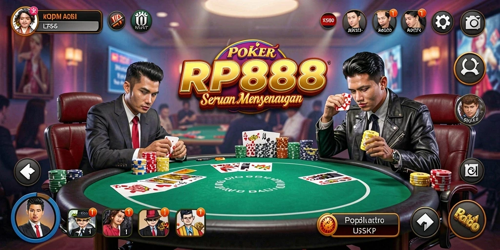 Tampilan gameplay RP888 yang seru dalam permainan Poker.