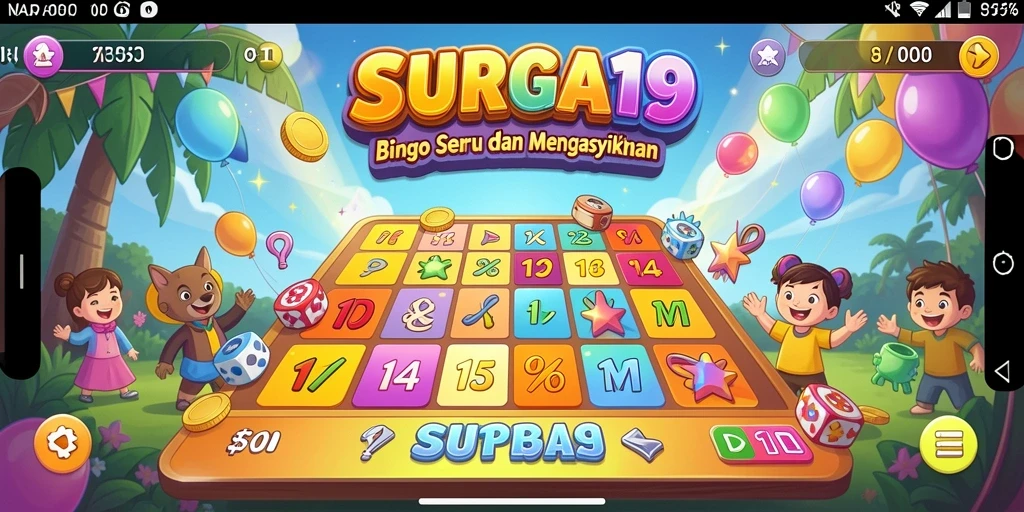 Tampilan gameplay SURGA19 yang menarik saat bermain Bingo.